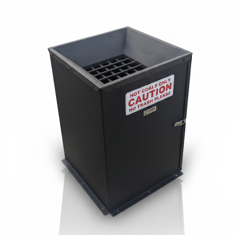 Hot Coal & Ash Disposal Bin – Commercial Outdoor Charcoal Waste Container