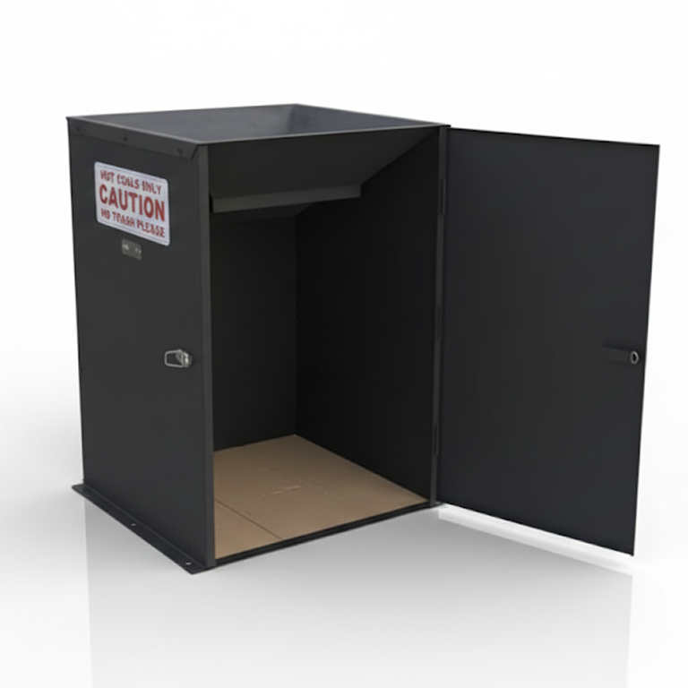 Hot Coal & Ash Disposal Bin – Commercial Outdoor Charcoal Waste Container