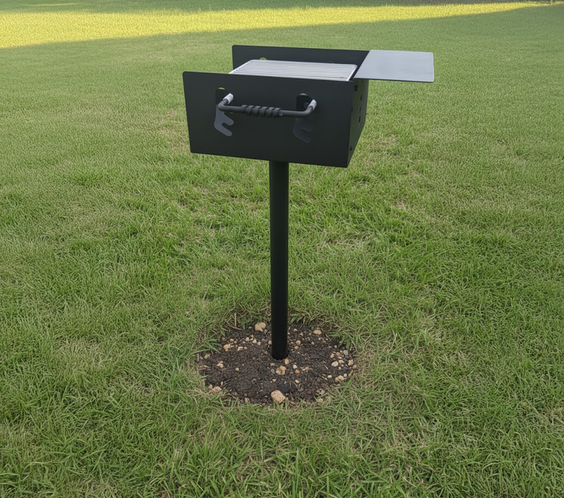 Outdoor Commercial Charcoal Park Grill - 360 SQ IN