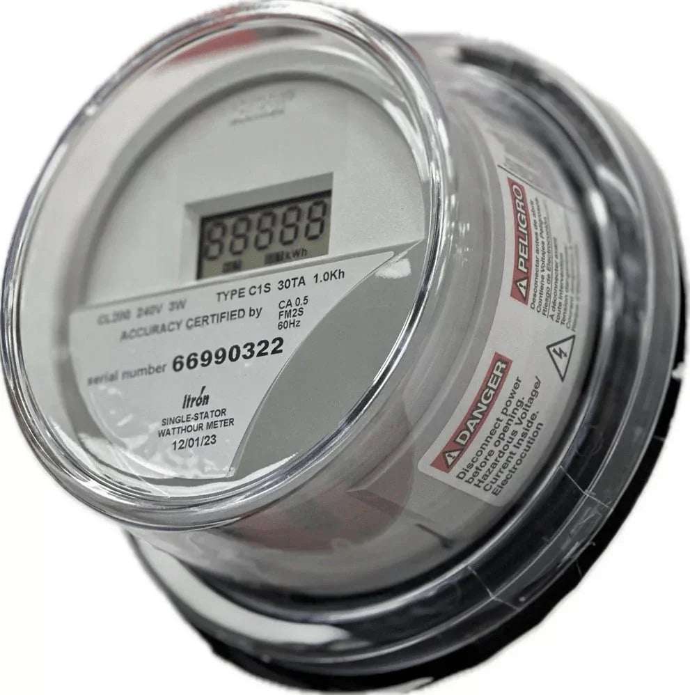 Itron Centron Solid State KWH Electric Meter – Class 100, Form 1S, 120V - Outdoorsiness
