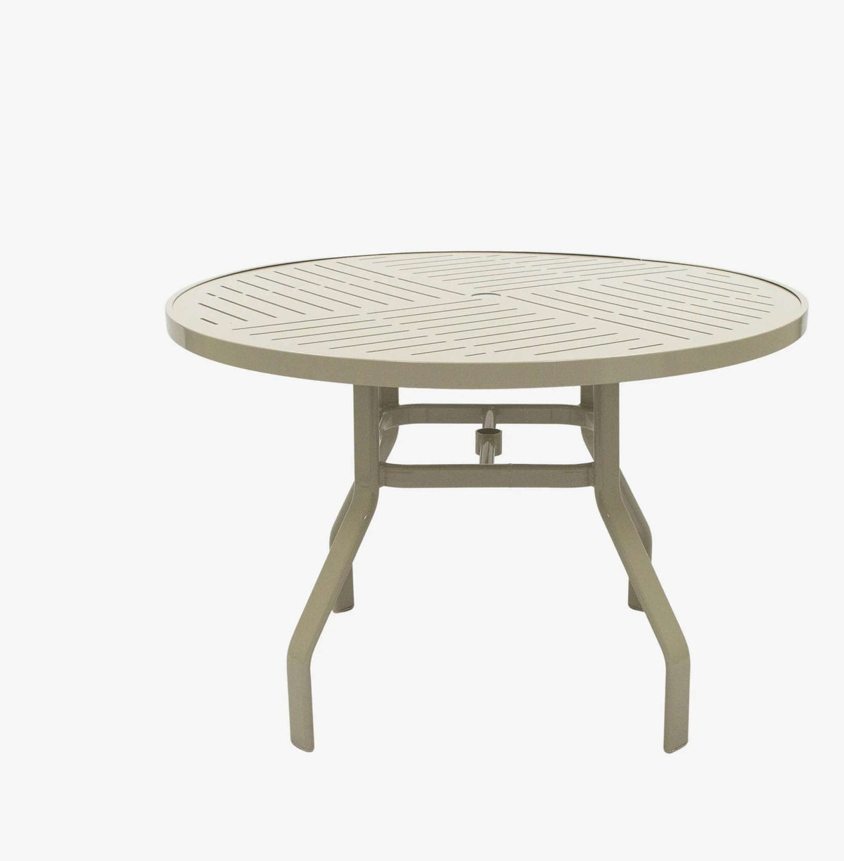 Laguna 48in Heavy Duty Aluminum Commercial Pool Patio Table – Punched Top - Outdoorsiness