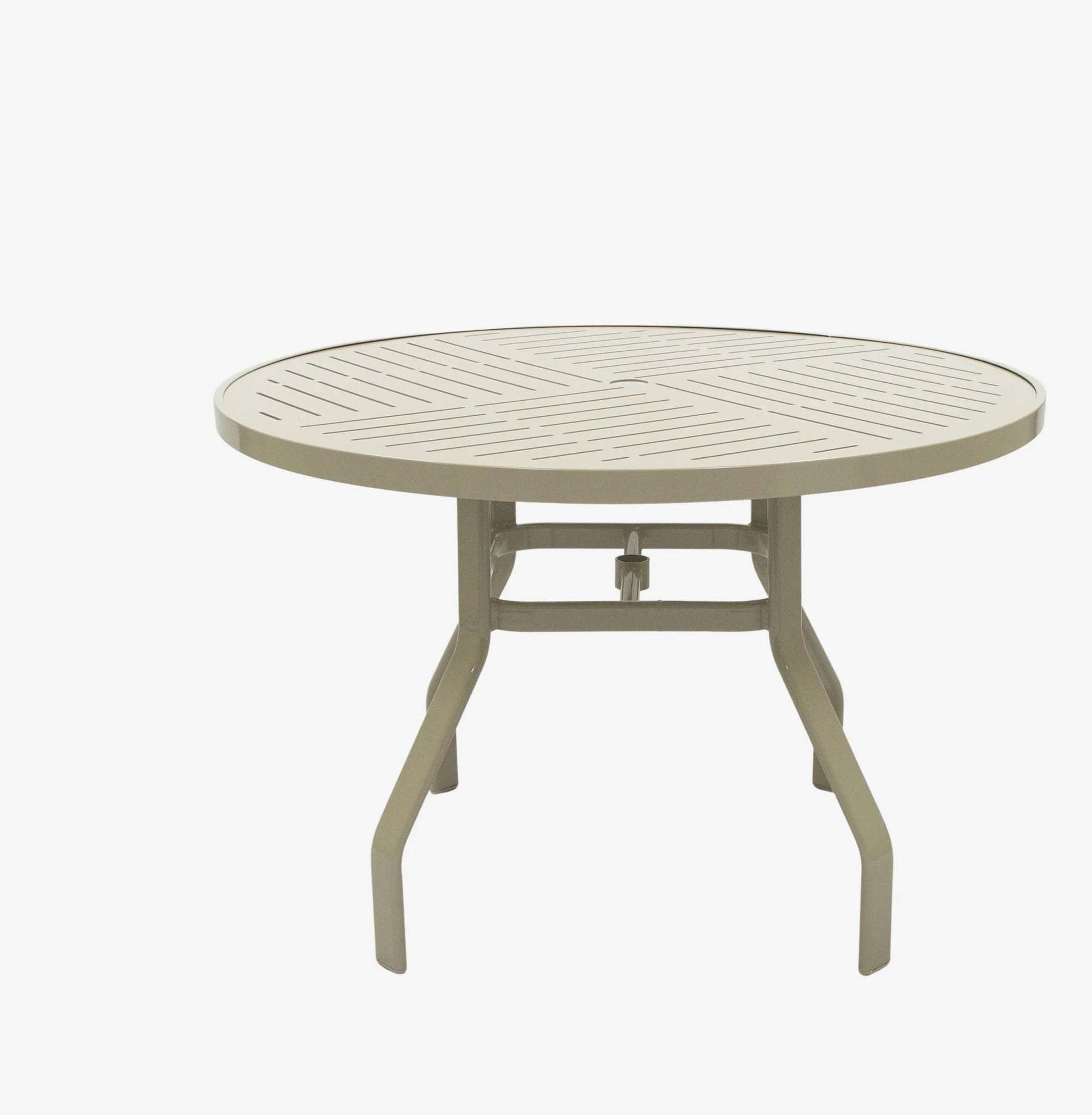 Laguna 48in Heavy Duty Aluminum Commercial Pool Patio Table – Punched Top - Outdoorsiness