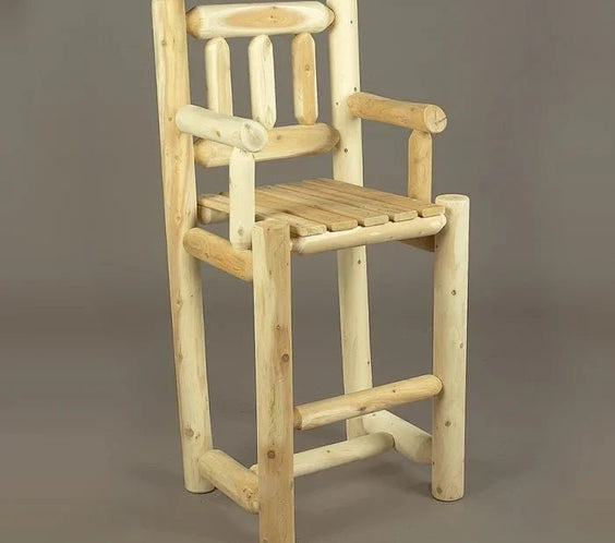 Lakeland Mills Cedar Log 3 Piece Bistro Set – Table & 2 Chairs - Outdoorsiness