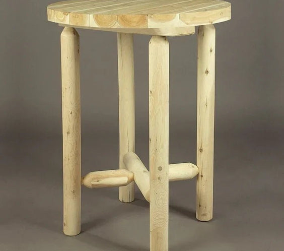 Lakeland Mills Cedar Log 3 Piece Bistro Set – Table & 2 Chairs - Outdoorsiness