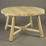 Lakeland Mills Cedar Log 48 Inch Round Outdoor Umbrella Table - Outdoorsiness