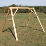 Lakeland Mills Cedar Log 4ft A-Frame Swing Stand – Northern White Cedar - Outdoorsiness