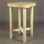 Lakeland Mills Cedar Log 5 Piece Bistro Set – Table & 4 Chairs - Outdoorsiness