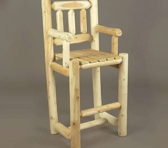 Lakeland Mills Cedar Log 5 Piece Bistro Set – Table & 4 Chairs - Outdoorsiness