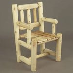 Lakeland Mills Cedar Log Captain's Dining Chair – Northern White Cedar - Outdoorsiness