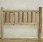 Lakeland Mills Cedar Log Double Headboard – Natural Rustic Solid Cedar - Outdoorsiness