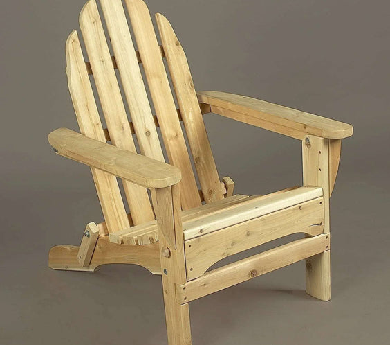 Lakeland Mills Cedar Log Folding Adirondack Chair – Northern White Cedar - Outdoorsiness