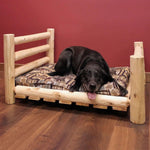 Lakeland Mills Cedar Log Pet Bed – Northern White Cedar, Rustic Natural - Outdoorsiness