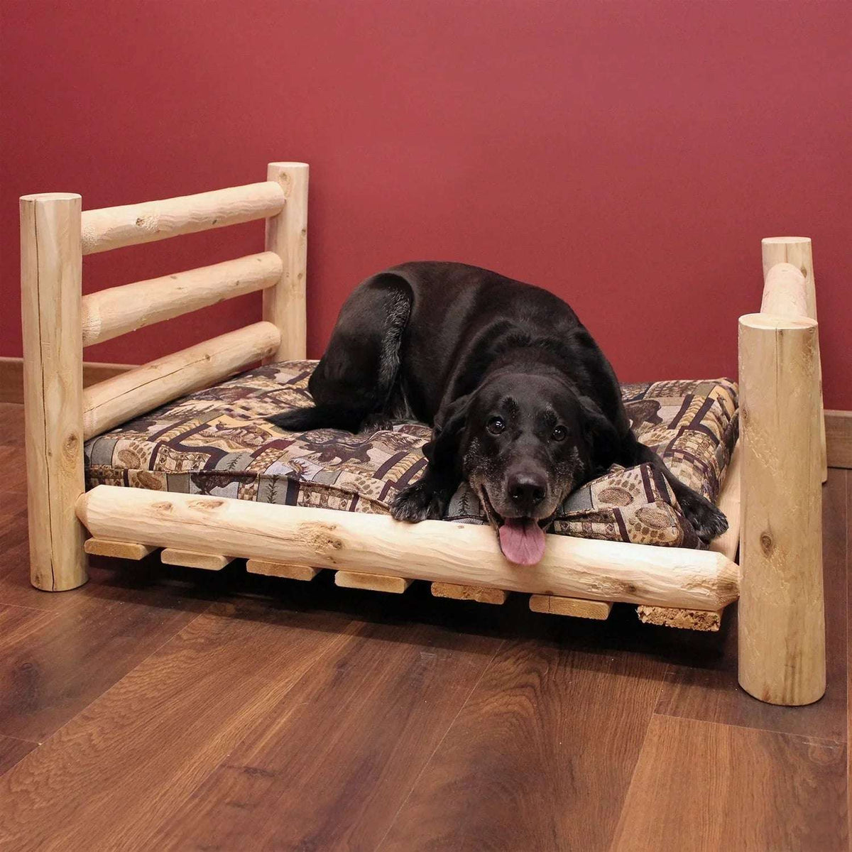 Lakeland Mills Cedar Log Pet Bed – Northern White Cedar, Rustic Natural - Outdoorsiness