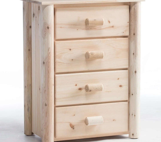 Lakeland Mills Rustic Log Pine & Cedar 4 Drawer Chest Dresser - Outdoorsiness
