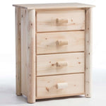 Lakeland Mills Rustic Log Pine & Cedar 4 Drawer Chest Dresser - Outdoorsiness