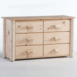 Lakeland Mills Rustic Log Pine & Cedar 6 Drawer Dresser - Outdoorsiness