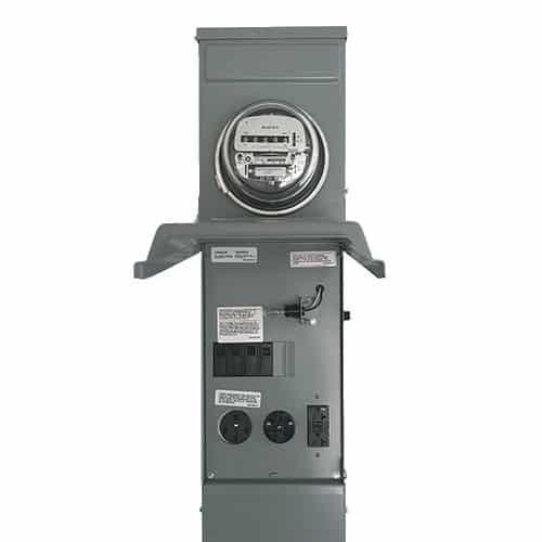 Lighted 50-30-20 Metered GCFI RV Pedestal M075CP6L10 - Direct Bury - Outdoorsiness