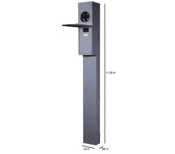 M281C1P6H Midwest 200 Amp Manufactured Home Pedestal - Ring Type