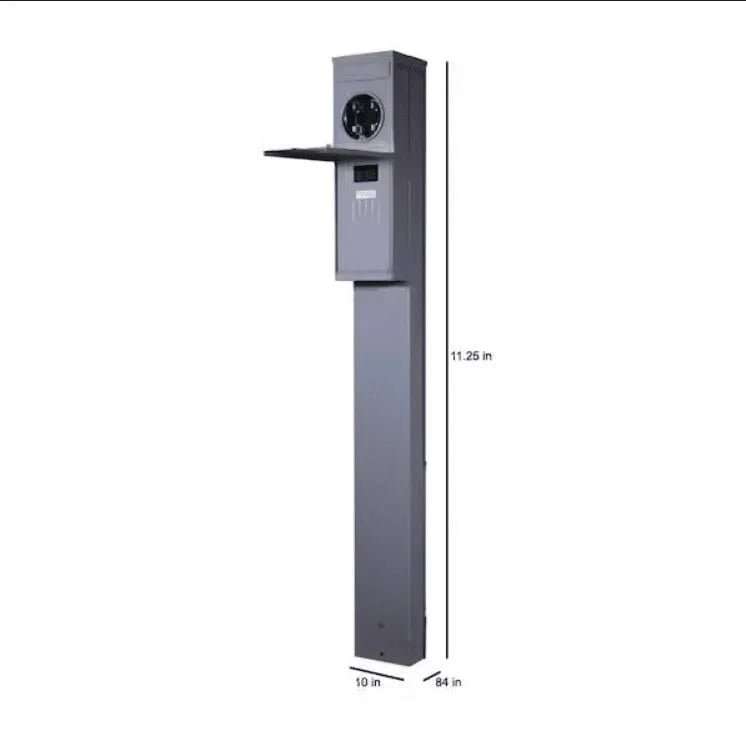 M281C1P6H Midwest 200 Amp Manufactured Home Pedestal - Ring Type - Outdoorsiness