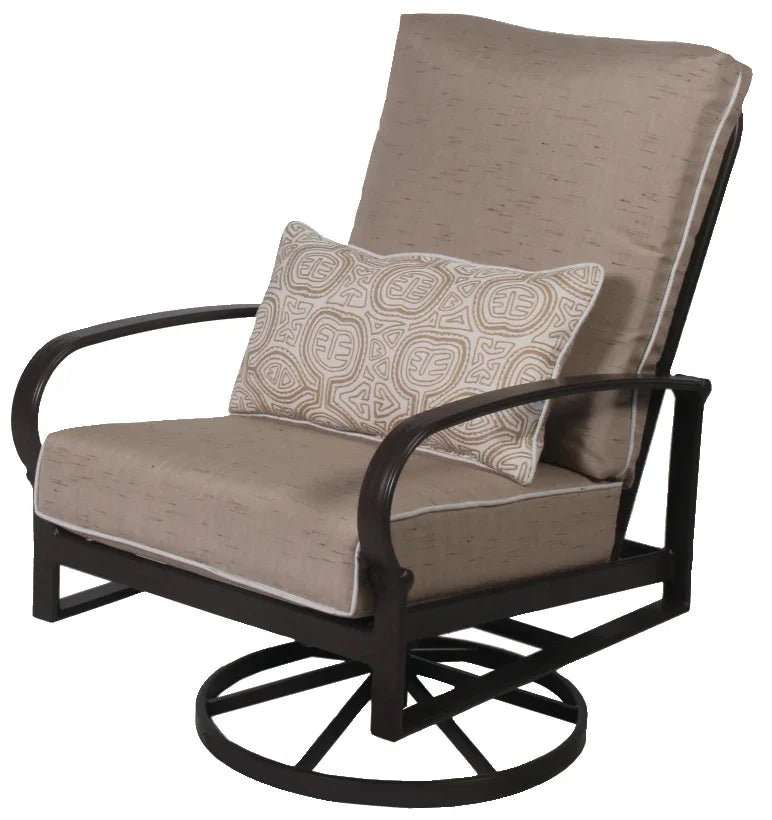 Madison Aluminum Outdoor Commercial Swivel Dining Chair - Outdoorsiness