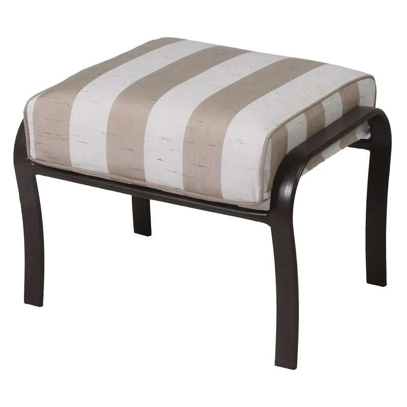 Madison Aluminum Outdoor Patio Ottoman - Outdoorsiness