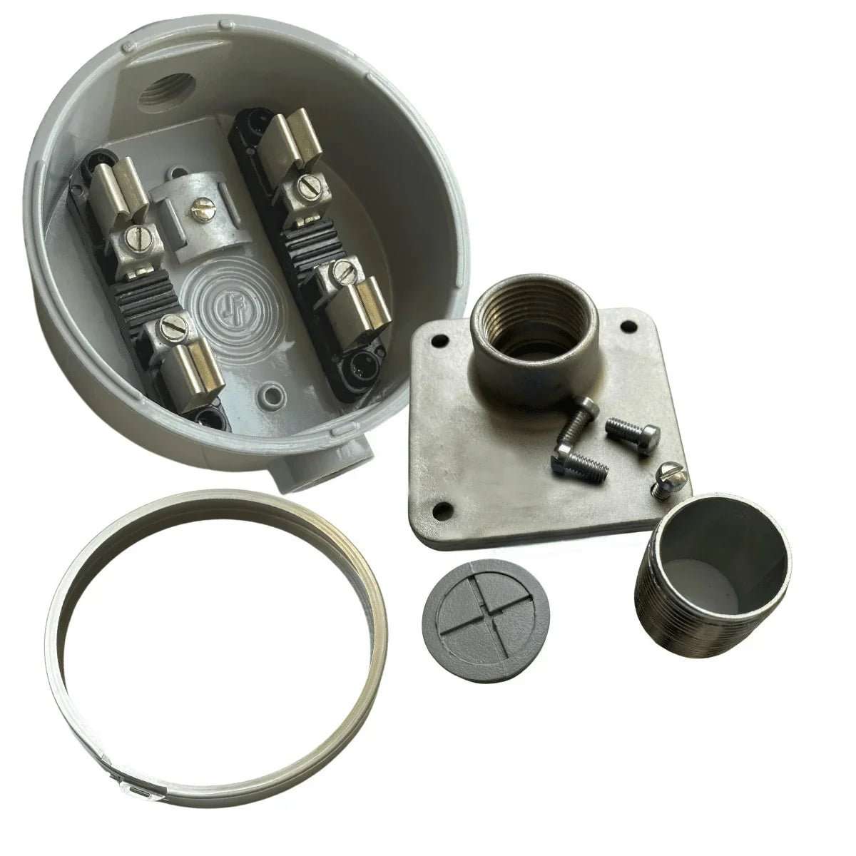 Metering Conversion Kit – Round Meter Socket & Hub for RV Pedestal - Outdoorsiness