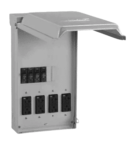 Midwest U014C010 100A Surface Unmetered - 4x 120v, 20A GFCI Outlets - Outdoorsiness