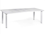 Nardi Libeccio Resin Rectangle Outdoor Patio Dining Table 86 inch - Outdoorsiness