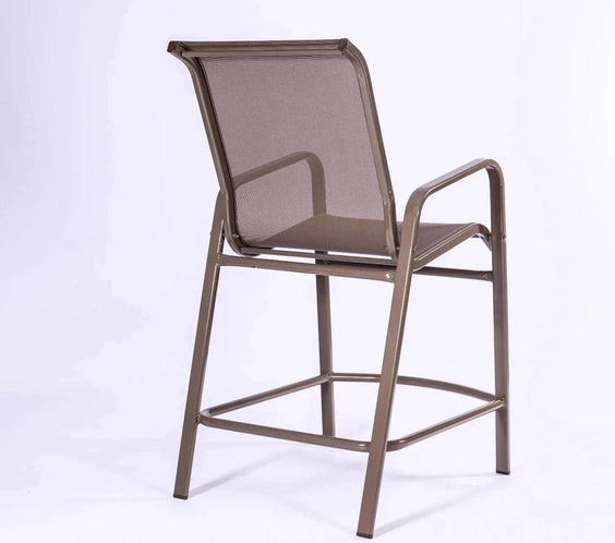 Oasis Commercial Sling Balcony Height Chair – Powder-Coated Aluminum, All-Weather Sling - Outdoorsiness