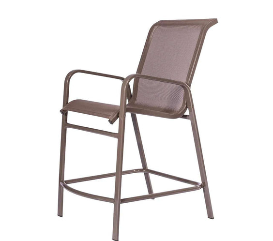 Oasis Commercial Sling Balcony Height Chair – Powder-Coated Aluminum, All-Weather Sling - Outdoorsiness