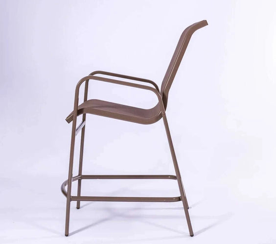 Oasis Commercial Sling Balcony Height Chair – Powder-Coated Aluminum, All-Weather Sling - Outdoorsiness