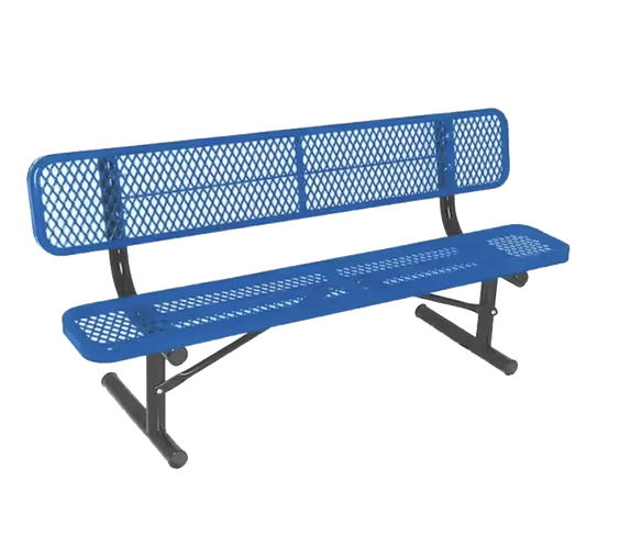Commercial 6ft Portable Outdoor Park Bench – Thermoplastic Coated, Quick Ship
