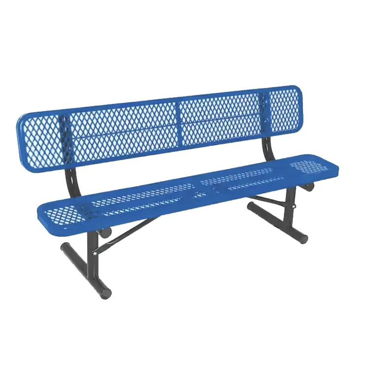 6′ Portable Outdoor Commercial Bench - Thermoplastic Coated