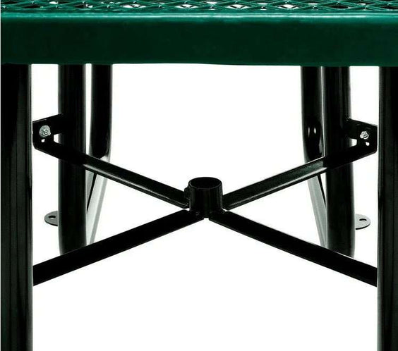 Outdoorsiness Quick Ship 46in Square ADA Compliant Picnic Table – Wheelchair Accessible, Thermoplastic, UL Certified - Outdoorsiness