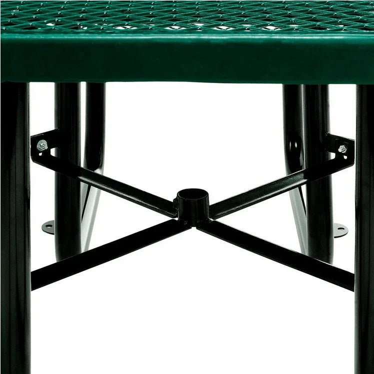 Outdoorsiness Quick Ship 46in Square ADA Compliant Picnic Table – Wheelchair Accessible, Thermoplastic, UL Certified - Outdoorsiness
