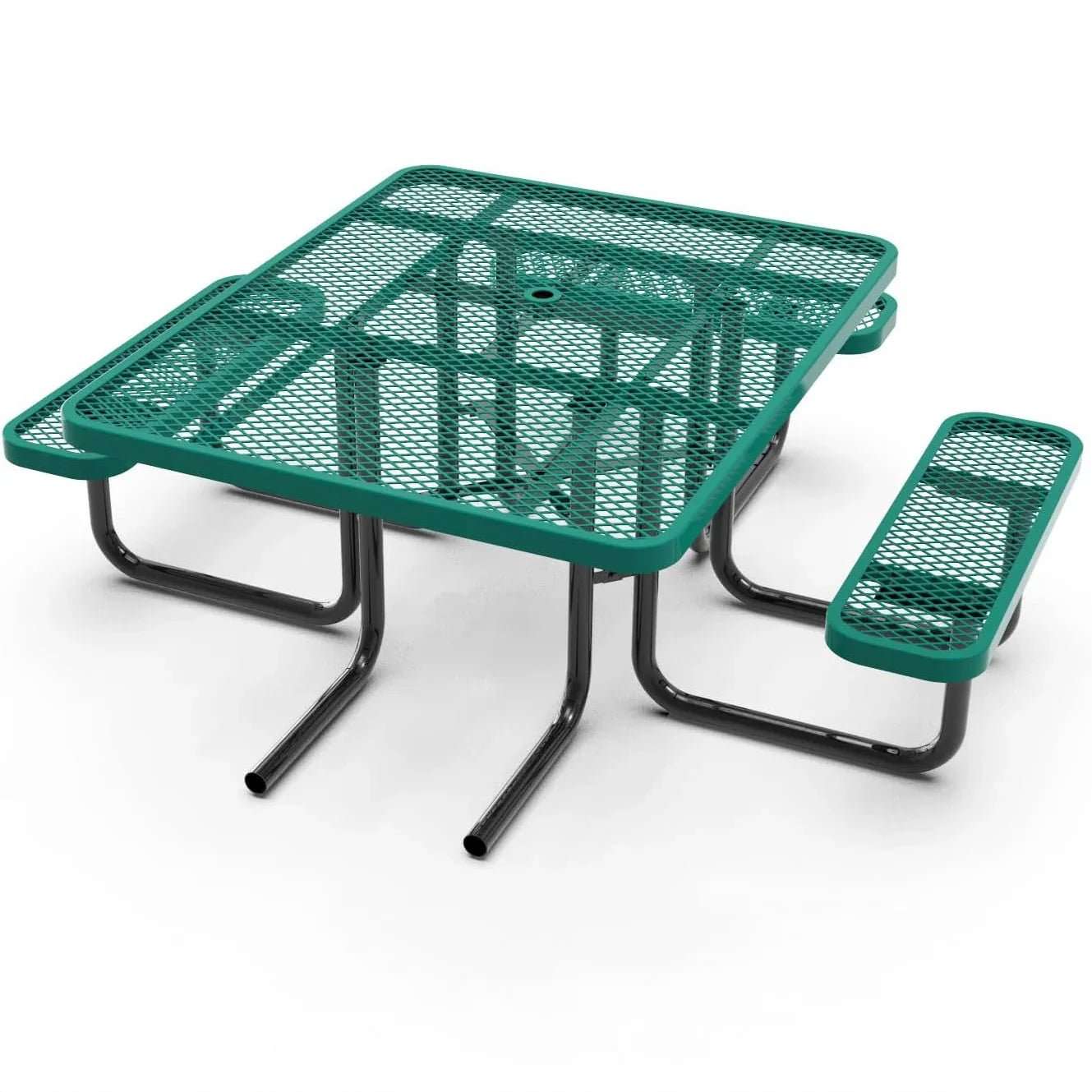 Outdoorsiness Quick Ship 46in Square ADA Compliant Picnic Table – Wheelchair Accessible, Thermoplastic, UL Certified - Outdoorsiness