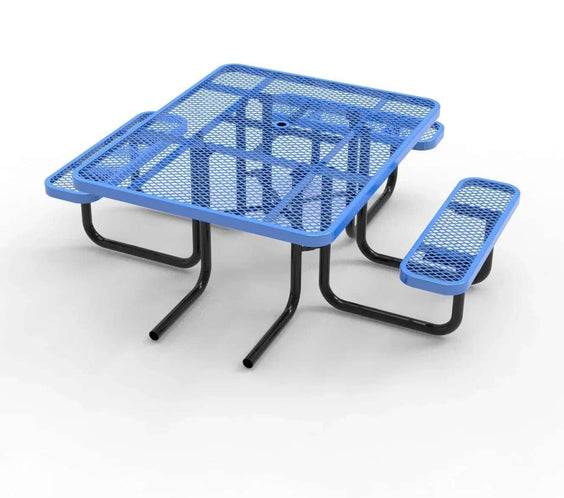 Outdoorsiness Quick Ship 46in Square ADA Compliant Picnic Table – Wheelchair Accessible, Thermoplastic, UL Certified - Outdoorsiness