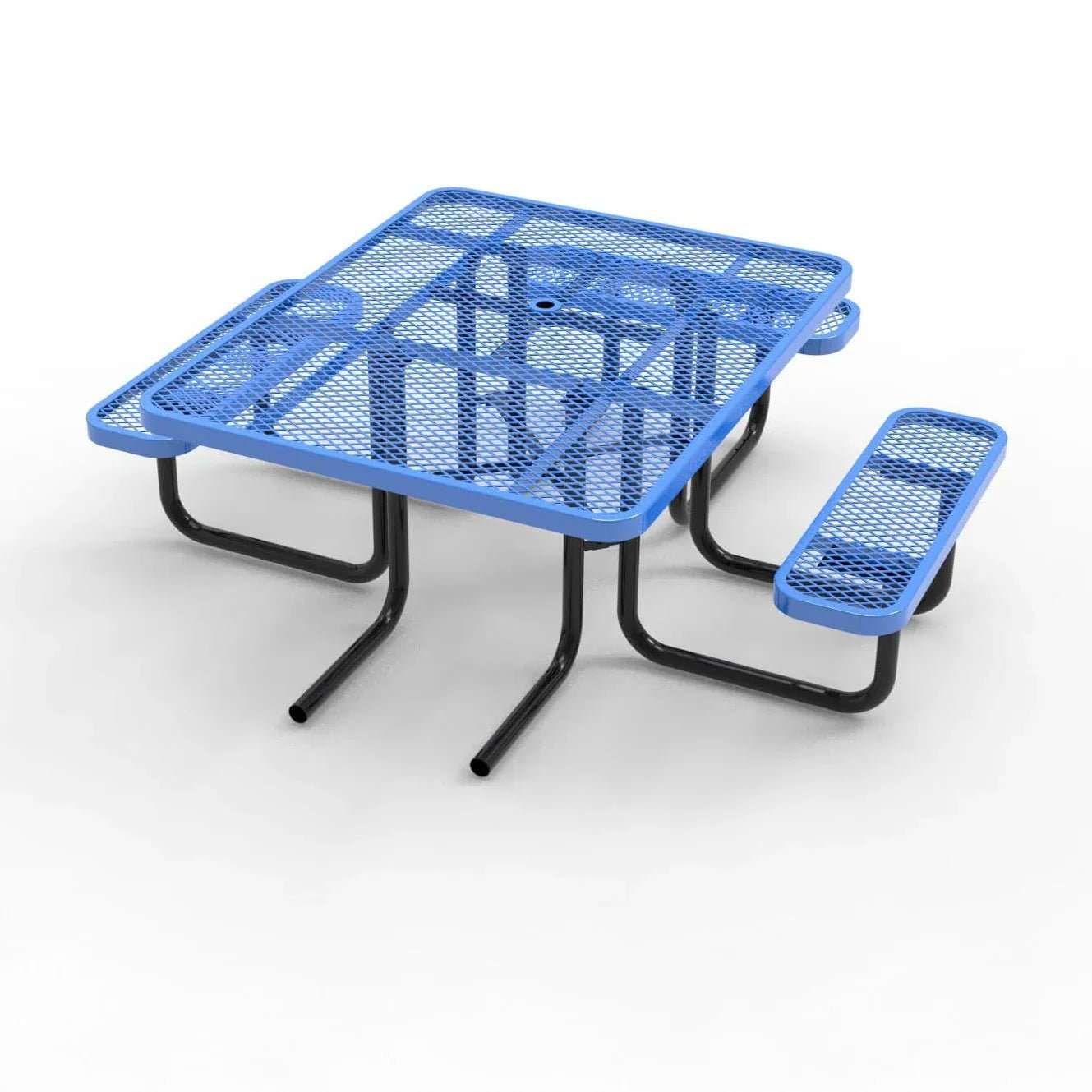 Outdoorsiness Quick Ship 46in Square ADA Compliant Picnic Table – Wheelchair Accessible, Thermoplastic, UL Certified - Outdoorsiness