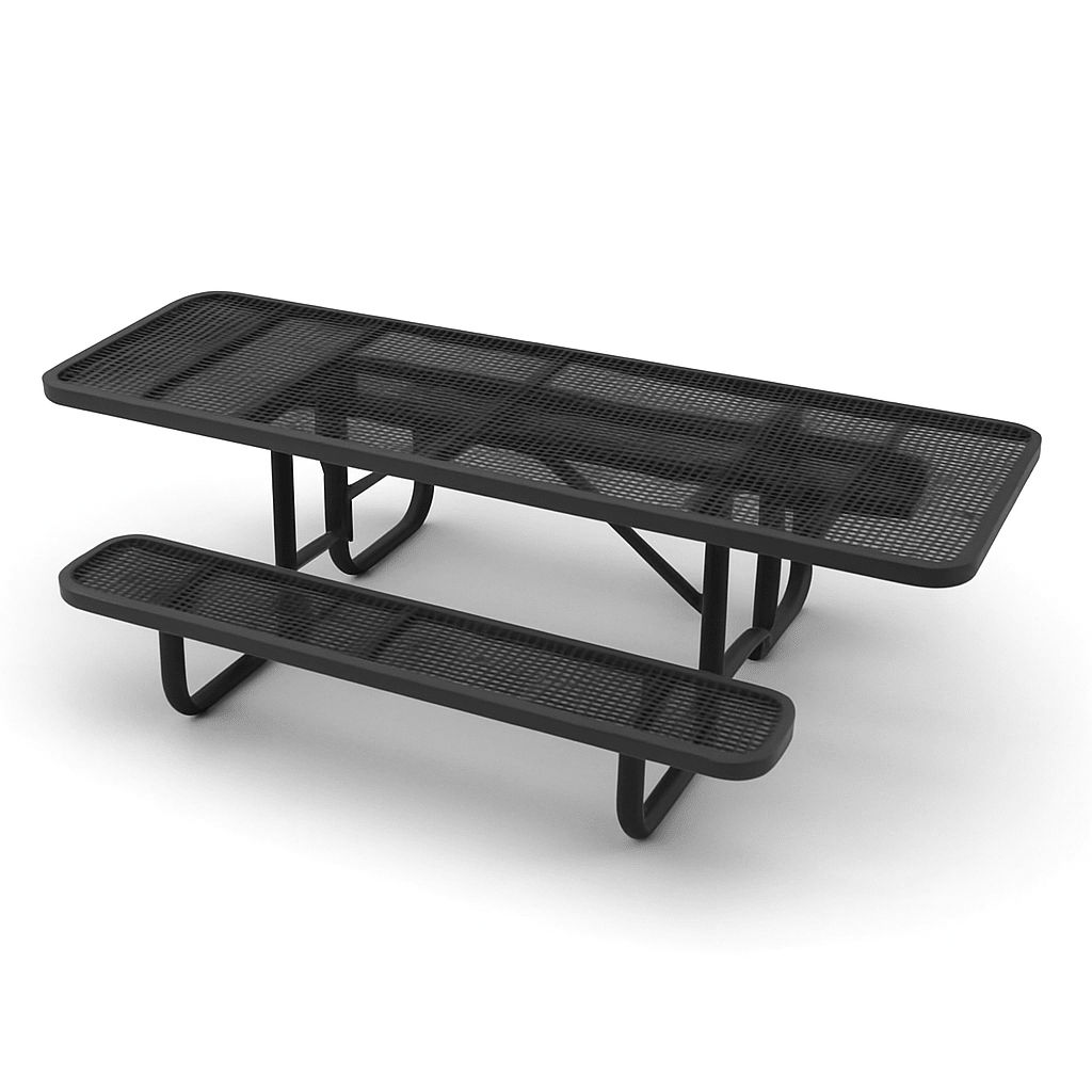 Outdoorsiness Quick Ship 8ft ADA Compliant Rectangular Picnic Table – Wheelchair Accessible, Thermoplastic, UL Certified - Outdoorsiness
