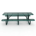 Outdoorsiness Quick Ship 8ft Knock-Down Rectangular Picnic Table – Split Top, Thermoplastic, Commercial Grade - Outdoorsiness