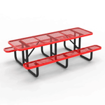 Outdoorsiness Quick Ship 8ft Knock-Down Rectangular Picnic Table – Split Top, Thermoplastic, Commercial Grade - Outdoorsiness