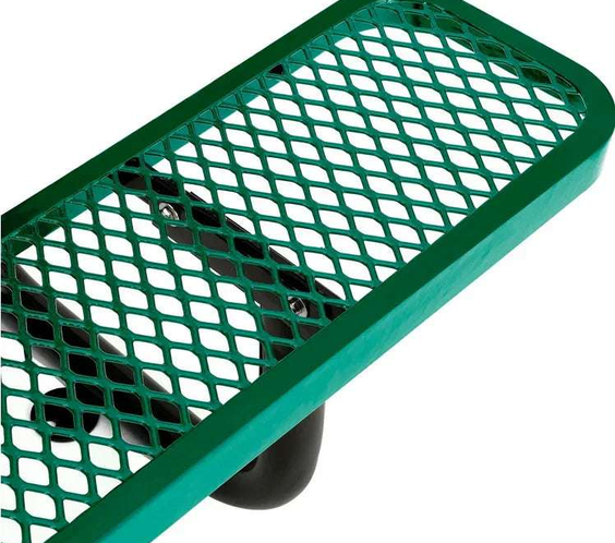 Outdoorsiness Quick Ship Commercial 10ft Rectangular Picnic Table – Thermoplastic Expanded Metal, UL Certified - Outdoorsiness