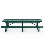 Outdoorsiness Quick Ship Commercial 10ft Rectangular Picnic Table – Thermoplastic Expanded Metal, UL Certified - Outdoorsiness