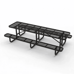 Outdoorsiness Quick Ship Commercial 10ft Rectangular Picnic Table – Thermoplastic Expanded Metal, UL Certified - Outdoorsiness