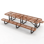 Outdoorsiness Quick Ship Commercial 10ft Rectangular Picnic Table – Thermoplastic Expanded Metal, UL Certified - Outdoorsiness