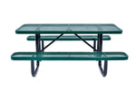 Outdoorsiness Quick Ship Commercial 6ft Rectangular Picnic Table – Thermoplastic Expanded Metal, UL Certified - Outdoorsiness