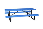 Outdoorsiness Quick Ship Commercial 8ft Rectangular Picnic Table – Thermoplastic Expanded Metal, UL Certified - Outdoorsiness