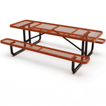 Outdoorsiness Quick Ship Commercial 8ft Rectangular Picnic Table – Thermoplastic Expanded Metal, UL Certified - Outdoorsiness
