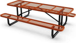 Outdoorsiness Quick Ship Commercial 8ft Rectangular Picnic Table – Thermoplastic Expanded Metal, UL Certified - Outdoorsiness