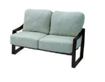 Pinnacle Deep Seating Cushioned Aluminum Commercial Patio Loveseat - Outdoorsiness